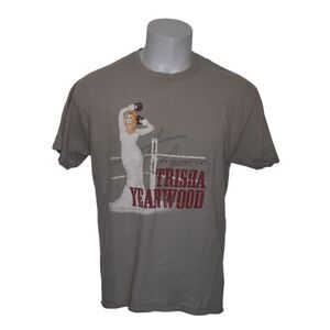 Trisha Yearwood Prize Fighter World Tour Tee Gray Garth Brooks Country Large